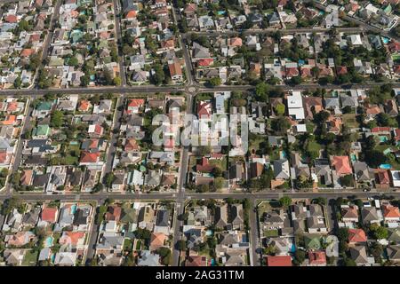 Cape Town (suburb) aerial view shot from a helicopter Stock Photo