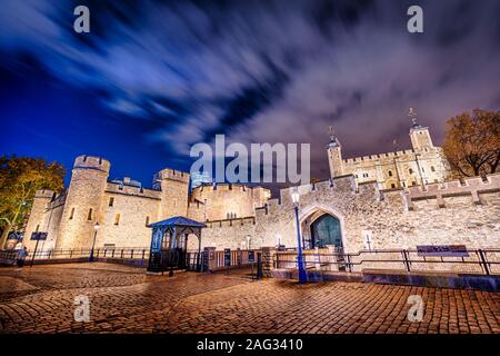 Tower of London in the night Stock Photo