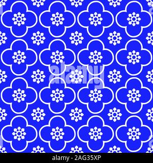 Club and circle seamless repeat pattern background Stock Photo