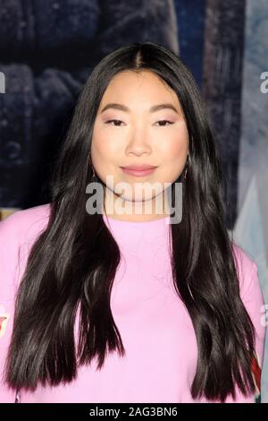 Los Angeles, USA. 09th Dec, 2019. Awkwafina 12/09/2019 “Jumanji: The Next Level” Premiere held at the TCL Chinese Theatre in Hollywood, CA Credit: Cronos/Alamy Live News Stock Photo