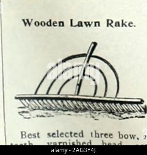 . Mid-summer catalogue 1902 : plants for summer planting, seeds for summer sowing, lawn and garden requisites, insect and fungus destroyers. Wooden Lawn Rake.. Automatic Self-CleaningLawn Rake. Stock Photo