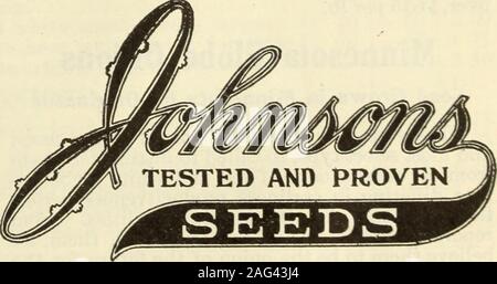 . Johnson's garden & farm manual : 1915. A SECTION OF FIELD TRIALS TESTING EUROPEAN NOVELTIES. The Most Profitable Investment thatcan be made is the trifling excess in the cost of tested seedsover those of inferior grades. Johnson Seed Company - Philadelphia, Pa. Stock Photo