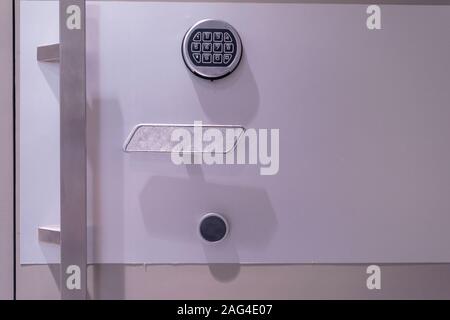 Deposit cell safe box with code lock Stock Photo - Alamy