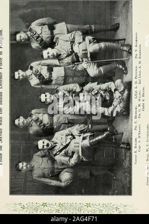 . Record of partners, staff and operatives who participated in the Great War, 1914-1919. Capt/ A. .MKEAND.Indian Defence Force. Rangoon. Stock Photo
