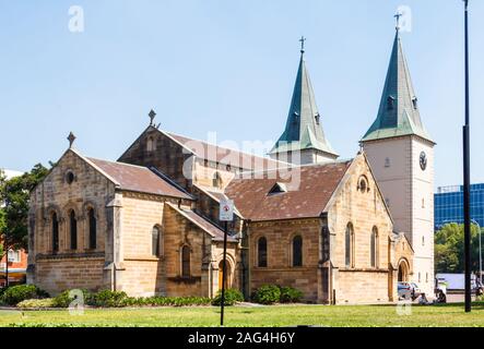 Rear view of St John's Cathedral, Parramatta, Sydney, NSW, Australia Stock Photo