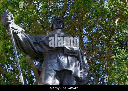 Captain Robert Falcon Scott statue, Waterloo Place, City of Westminster, London, England. Stock Photo