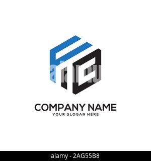 EC initial letter Logo Inspiration, E and C combination logo vector with hexagonal idea Stock Vector
