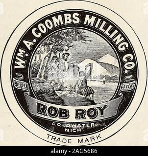 . Coldwater, Michigan pictorial city directory and year book. 18 North Monroe Street MANUFACTURERS OF THE CELEBRATED FLOUR Rob. Roy Pure Buckwheat Flour, Hominy, Corn Meal, Corn Flour,Self-Rising Buckwheat and Pancake FloursSpring and Winter Wheat Flours,Rye Flour, and all Feeds BUYERS If Stock Photo