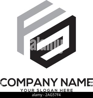 EJ initial letter Logo Inspiration, E and J combination logo vector with hexagonal idea Stock Vector