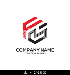 EL initial letter Logo Inspiration, E and L combination logo vector with hexagonal idea Stock Vector
