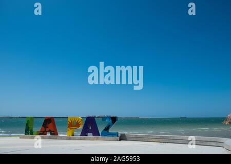 La Paz sign, La Paz, Baja California Sur, Mexico. Stock Photo