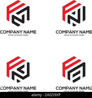 fn logo design template Stock Vector