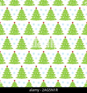 Christmas tree vector seamless pattern christmas background Stock Vector