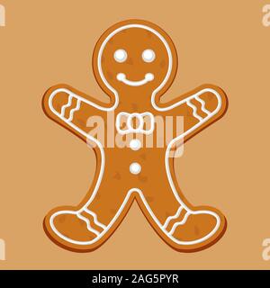 Christmas gingerbread man Stock Vector