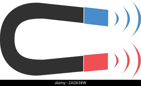 Magnet Symbol. Electromagnetism icon. Stock Vector illustration isolated Stock Vector
