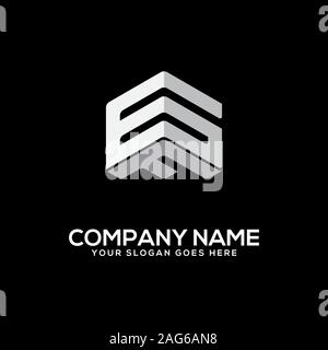 GF letter logo designs, initial name logo vector Stock Vector