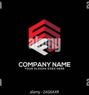 GF letter logo designs, initial name logo vector Stock Vector