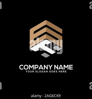 GT letter logo designs, initial name logo vector Stock Vector