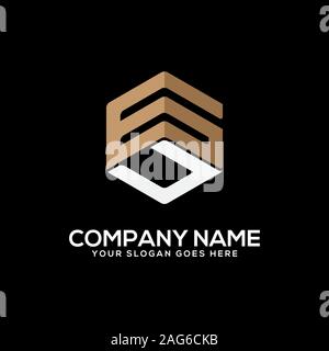 GU letter logo designs, initial name logo vector Stock Vector
