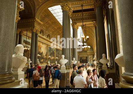 The Gallery of Battles inside Palace of Versailles near Paris, France. Stock Photo
