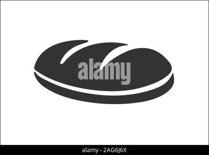 Icon loaf. Isolated on white background in flat design style. Stock Vector