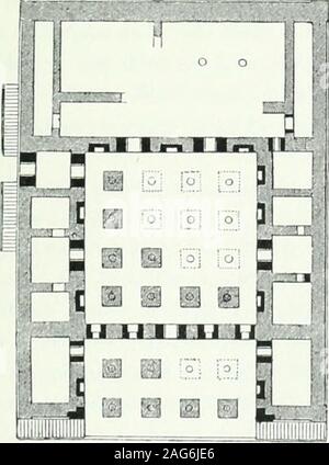 . Weltgeschichte der Kunst bis zur Erbauung der Sophienkirche. Fig. 92. Felsfacade zu Naksch-i Rastern. Ausschnitt (Ti. Stock Photo