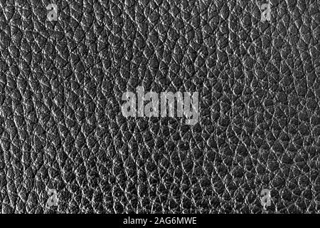 Black natural leather texture. Abstract background for design. Stock Photo