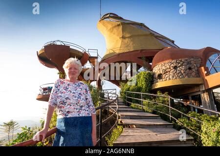 Ethiopia, Amhara, Lalibela, Ben Abeba restaurant, joint owner Scotswoman Susan Aitchison Stock Photo