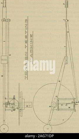 . The strength of materials; a text-book for engineers and architects. lever consistsof a solid shank h, which is rigidly connected to the spring i;the weight G with its connecting arm forms part of the solidshank, and is for the purpose of balancing the lever. Fixedto the spring i at J is a light arm k, at the end of which is anadjustable spring Q carrying the recording pencil l. Thispencil is adjusted to slide along the straight edge N whichforms part of the frame s. A circular drum m revolves on itsouter edge o on the table A, and is connected by adjustablepivot bearings to the frame s whic Stock Photo