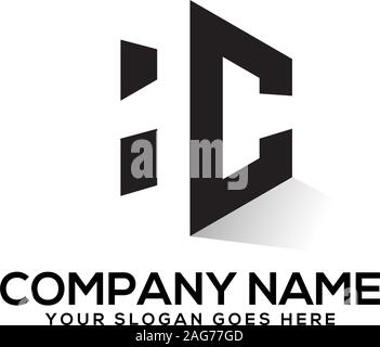 DC initial logo design inspiration, clean and clever vector Stock Vector