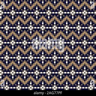 Christmas Fair Isle Seamless Pattern - This is a fair isle pattern suitable for website resources, graphics, print designs, fashion Stock Vector