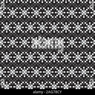 Christmas Fair Isle Seamless Pattern - This is a fair isle pattern suitable for website resources, graphics, print designs, fashion Stock Vector