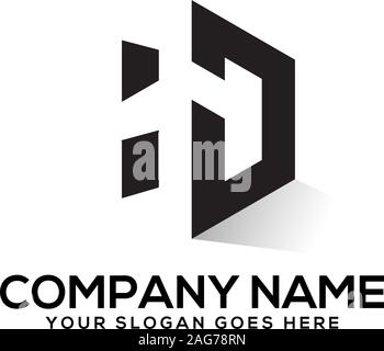 H logo designs,H letter with negative space logo vector Stock Vector