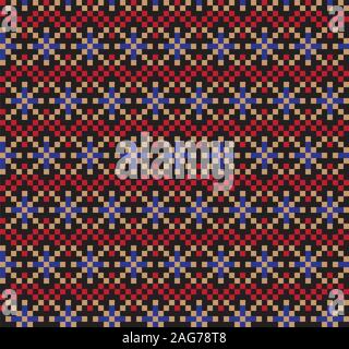 Christmas Fair Isle Seamless Pattern - This is a fair isle pattern suitable for website resources, graphics, print designs, fashion Stock Vector