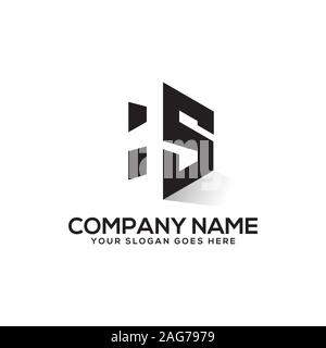 H logo designs,H letter with negative space logo vector Stock Vector