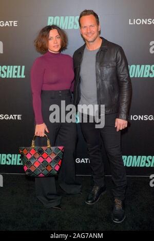 NEW YORK, UNITED STATES - DECEMBER 16 2019: Dagmara Dominczyk and Patrick Wilson attend the Bombshell New York Screening at Jazz at Lincoln Center in New York City. Stock Photo