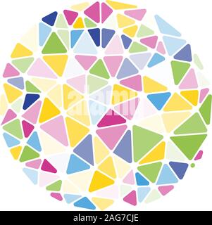 Isolated vector round. Abstract composition, polygonal construction, connecting dots and lines, space background, EPS 10 vector illustration Stock Vector