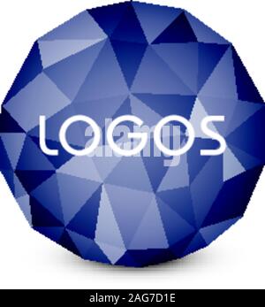 Isolated vector round. Abstract composition, polygonal construction, connecting dots and lines, space background, EPS 10 vector illustration Stock Vector