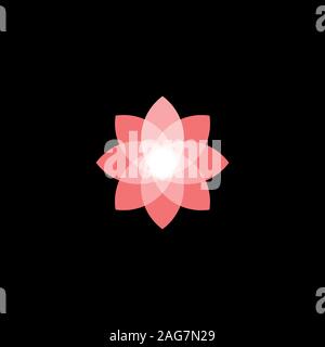 Isolated abstract star colorful logo. Color flower logo. Lotus vector logotype. Gladiolus vector logo.Daffodil vector logo. Organic nature icon Stock Vector