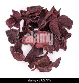 Portion of Beetroot Chips as detailed close-up shot; selective focus Stock Photo