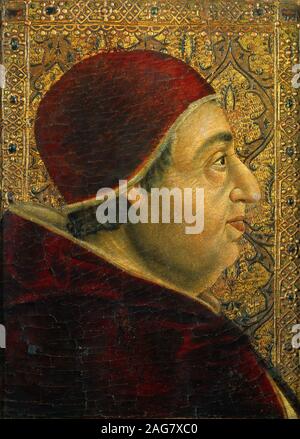 Portrait of Pope Alexander VI (1431-1503), 1490s. Found in the Collection of Musei Vaticani in Viale Vaticano, Rome. Stock Photo