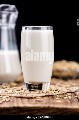 Portion of Oat Milk as detailed close-up shot; selective focus Stock Photo