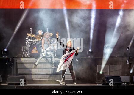 Def Leopard Stage Def Leppard on stage during the first leg of their groundbreaking ...