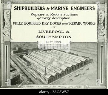 . Shipbuilding and Shipping Record. ^*, SHIPBUILDERS & MARINE ENGINEERS Repe^irs &, Reconsfrucfions9^ every descripf ion, FULLY EQUIPPED DRY DOCKS ^/^^ REPAIR WORKS LIVERPOOL &,SOUTHAMPTON. EST? 185^.. SAY YOU SAW IT IN THE s. &. S. R. SHIPBUILDING AND SHIPPING RECORD. Dkckmbkk 9, 1015. SELF-LUBRICATING AIR & GAS COMPRESSORS STEAM ENGINES & TURBINES. ADVANTAGES; DURABILITY. STEADY RUNNING. PROVED ECONOMY. BEST WORKMANSHIP. HIGHEST REPUTATION. LOW STEAM CONSUMPTION. Stock Photo