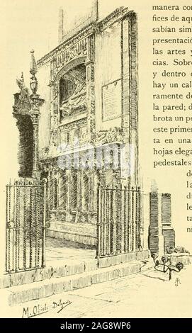 . Islas Baleares; por Pablo Piferrer y José Ma. Quadrado. yendotriviales óvalos á los calados primitivos visibles todavía desde el claustro, insta-lando las pompas del churriguerismo en el marmóreo presbiterio, retablo mayor,celosías del coro y tribunas laterales. 788 ISLAS BALEARES aquellos nombres; y á haberse labrado, ellas serían un preciosí-simo documento de lamanera con que los artí-fices de aquellos tiempossabían simbolizar la re-presentación viviente delas artes y de las cien-cias. Sobre los ángelesy dentro de los nichoshay un calado casi ente-ramente desprendido dela pared; de cada co Stock Photo