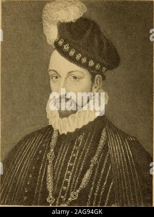 . The last of the Valois and accession of Henry of Navarre, 1559-1589. gh, butof ardent disposition and fiery imagination — capa-ble, indeed, of much that is good, as he grows upand his fine qualities develop themselves ; but alsocapable of much evil, according to the educationhe receives, and the examples set before him. He is not robust, continues Michiel. Heeats and drinks very little, and it will be neces-sary to be watchful over him, and restrain theinclination he already exhibits for violent bodilyexercise. He is fond of tennis, and of ridingand fencing, which doubtless are suitable exer Stock Photo