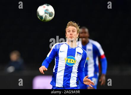 14 December 2019, Berlin: Soccer: Bundesliga, Hertha BSC - SC Freiburg, 15th matchday in the Olympic Stadium. Per Skjelbred from Hertha. Photo: Soeren Stache/dpa-Zentralbild/dpa - IMPORTANT NOTE: In accordance with the requirements of the DFL Deutsche Fußball Liga or the DFB Deutscher Fußball-Bund, it is prohibited to use or have used photographs taken in the stadium and/or the match in the form of sequence images and/or video-like photo sequences. Stock Photo