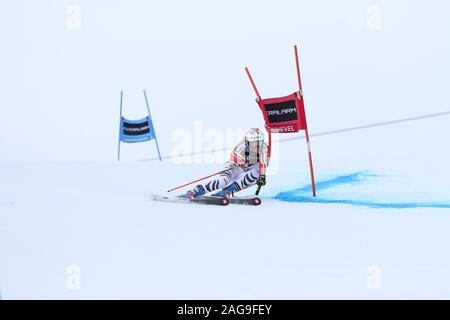 17 Dec 2019 Courchevel France Audi FIS World Cup 2019/20 Womens Giant Slalom Stock Photo
