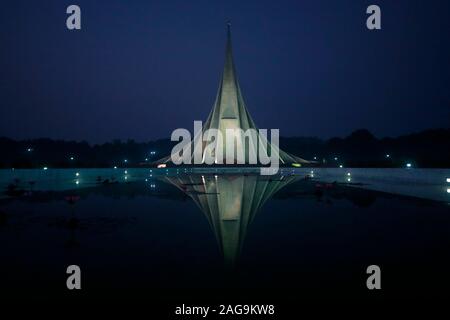 Dhaka, Bangladesh - December 16, 2019: National Martyrs' Memorial is the national monument of Bangladesh at Savar in Dhaka, set up in the memory of th Stock Photo