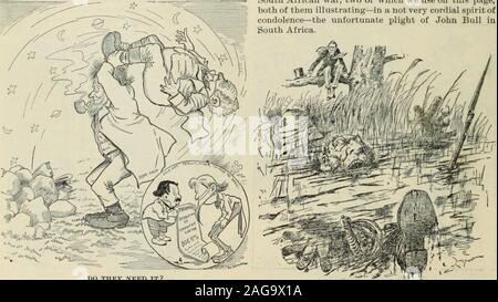 . Review of reviews and world's work. has ordered ac-commodations prepared for 30,000 more prisoners.From the WorM (New York). If the average Englishman, on the authority of Mr.Joseph Chamberlain, believes that the sympathies ofthe American press are almost wholly on the side ofEngland in the struggle against tlie Boers in SonthAfrica, a collection of American cartoons on that sub-ject—even better than a collection of American edi-torials—might destroy that illusion. dont BITE OFF MORE THAN YOU CAN CHEW, JOHN. From the Tribune (Minneapolis). On this page vre reproduce a cartoon by Mr. Bowman,o Stock Photo